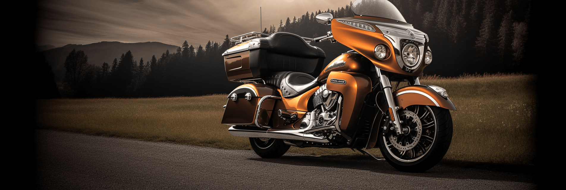 Create an image featuring a shiny gleaming motorcycle in 8af5eb4f 3ae8 417c b51d b525cd07c8d7